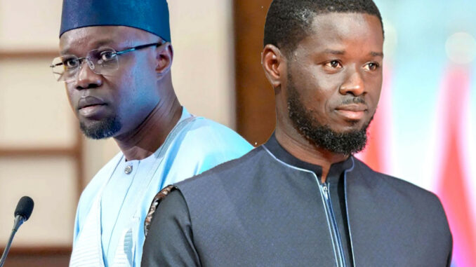 Portrait de Bassirou Diomaye Faye et Ousmane Sonko