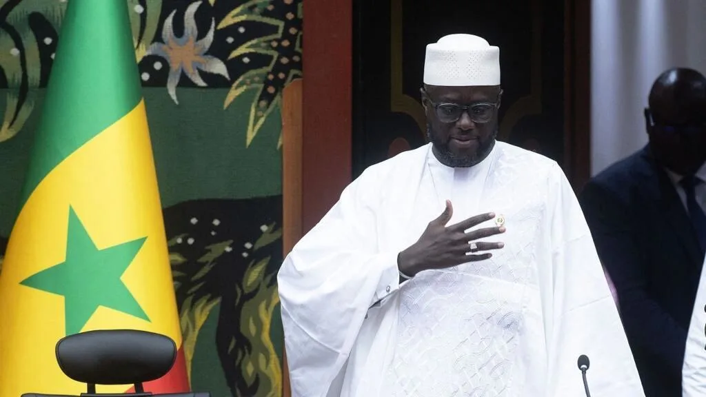 Malick Ndiaye, président de l'Assemblée nationale du Sénégal, lors d'une séance plénière