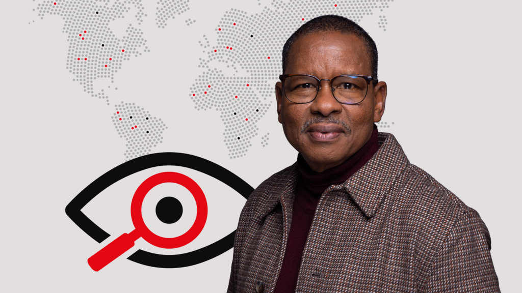 Ahmed Newton Barry en reportage politique.