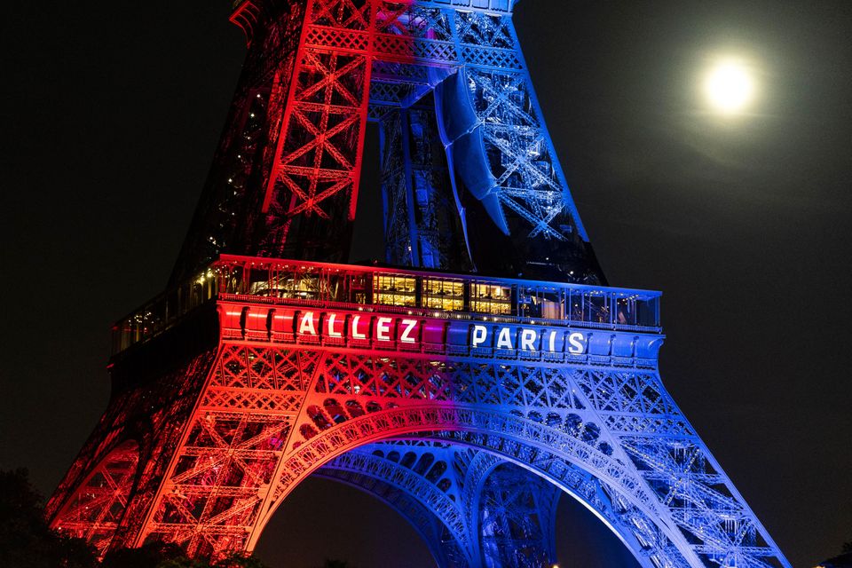 La Tour Eiffel lors du match de Ligue des champions 2026