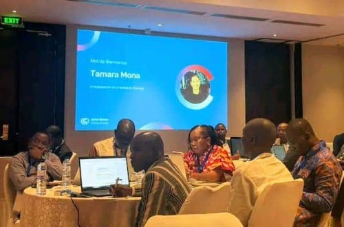 Fabrice Ntchango, Secrétaire Permanent du Conseil National Climat du Gabon, lors de l'atelier régional à Dakar
