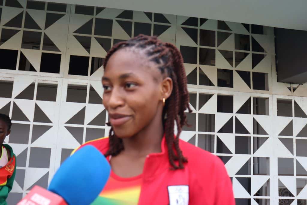 Zalissa Zongo, médaillée d'or au triple saut, lors des Championnats U18 et U20