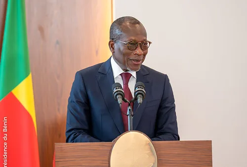 Portrait officiel de Patrice Talon lors de son discours d'investiture au Sénat