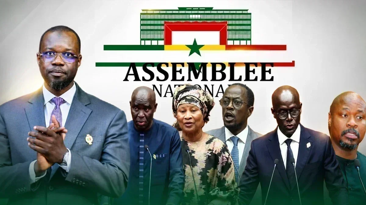 Ousmane Sonko à l'Assemblée nationale du Sénégal lors d'une session extraordinaire